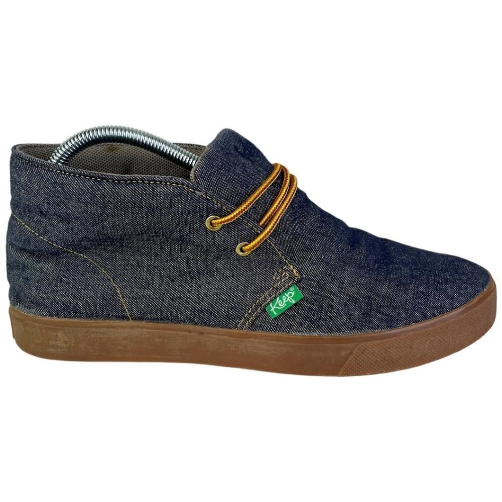 Keep Unisex Shaheen Shoe Size 10 Women 8.5 Men Non Slip Rubber Sole Mid Top Blue